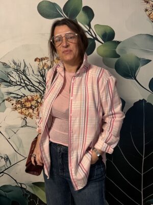 Koszula flanelowa - pudrowy róż