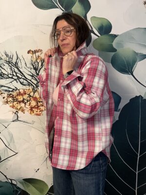 Koszula flanelowa - ciemny róż